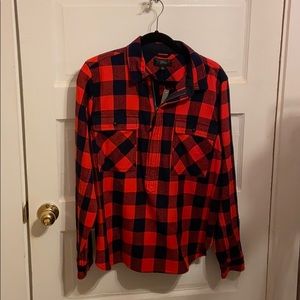 NWT J Crew wool blend buffalo plaid popover